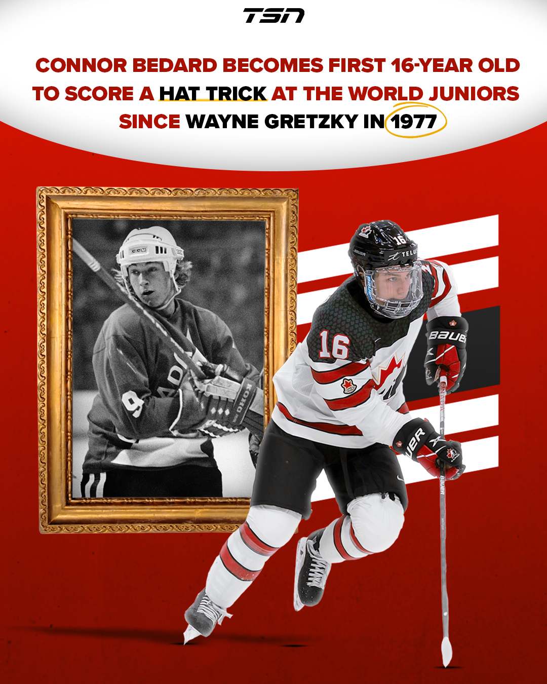Connor Bedard Became The First 16-Year-Old To Score A Hat Trick At The World  Juniors Since A Guy Named Wayne Gretzky. Ever Heard Of 'Em?